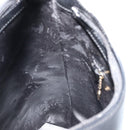 GUCCI Bamboo Shoulder Bag Leather Black Gold Auth 175213-19