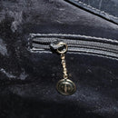 GUCCI Bamboo Shoulder Bag Leather Black Gold Auth 175213-20