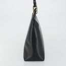 GUCCI Bamboo Shoulder Bag Leather Black Gold Auth 175213-3