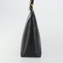 GUCCI Bamboo Shoulder Bag Leather Black Gold Auth 175213-4