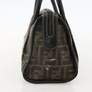 FENDI Zucca Canvas Hand Bag Black Brown Auth 175214-4