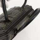 FENDI Zucca Canvas Hand Bag Black Brown Auth 175214-6