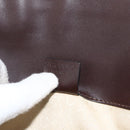 CELINE C Macadam Canvas Hand Bag Leather Beige Gold Auth 175216A-23