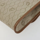 Christian Dior Honeycomb Canvas Chain Shoulder Bag PVC Beige Gold Auth 175219-12