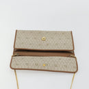 Christian Dior Honeycomb Canvas Chain Shoulder Bag PVC Beige Gold Auth 175219-15