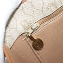 Christian Dior Honeycomb Canvas Chain Shoulder Bag PVC Beige Gold Auth 175219-20