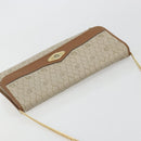 Christian Dior Honeycomb Canvas Chain Shoulder Bag PVC Beige Gold Auth 175219-6