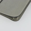 Chloe Sally Clutch Bag Leather Gray Gold Auth 175221A-11