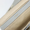 Chloe Sally Clutch Bag Leather Gray Gold Auth 175221A-14
