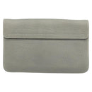 Chloe Sally Clutch Bag Leather Gray Gold Auth 175221A-3
