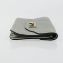 Chloe Sally Clutch Bag Leather Gray Gold Auth 175221A-4