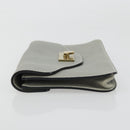 Chloe Sally Clutch Bag Leather Gray Gold Auth 175221A-5