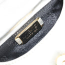 LOEWE Anagram Hand Pouch Leather Silver Auth 175225A-18