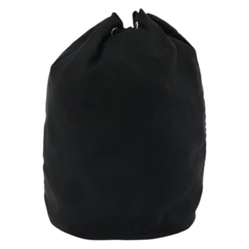 PRADA Drawstring Pouch Nylon Black Silver Auth 175226 - 0
