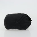 PRADA Drawstring Pouch Nylon Black Silver Auth 175226-3