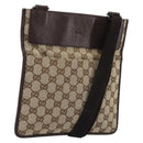 GUCCI GG Canvas Shoulder Bag Beige Silver 27639 Auth 175230A-1