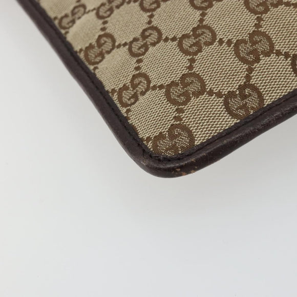 GUCCI GG Canvas Shoulder Bag Beige Silver 27639 Auth 175230A