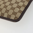 GUCCI GG Canvas Shoulder Bag Beige Silver 27639 Auth 175230A-16