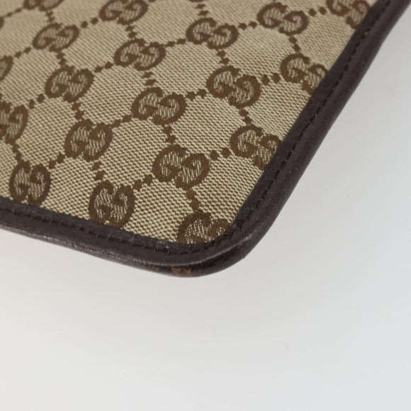 GUCCI GG Canvas Shoulder Bag Beige Silver 27639 Auth 175230A