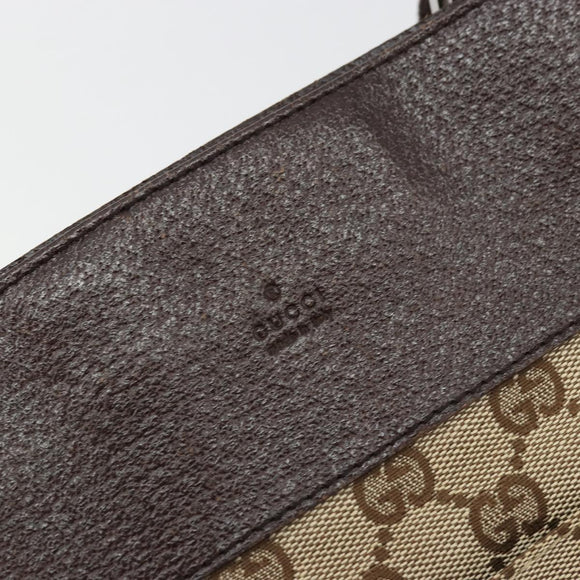 GUCCI GG Canvas Shoulder Bag Beige Silver 27639 Auth 175230A