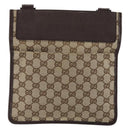 GUCCI GG Canvas Shoulder Bag Beige Silver 27639 Auth 175230A-2