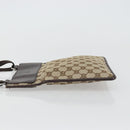 GUCCI GG Canvas Shoulder Bag Beige Silver 27639 Auth 175230A-4