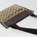 GUCCI GG Canvas Shoulder Bag Beige Silver 27639 Auth 175230A-6