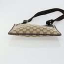 GUCCI GG Canvas Shoulder Bag Beige Silver 27639 Auth 175230A-5
