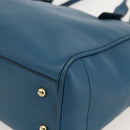 LOEWE Heritage Tote Bag Leather Gold Blue Auth 175236A-9