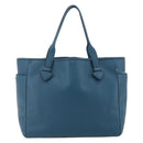 LOEWE Heritage Tote Bag Leather Gold Blue Auth 175236A-2