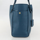 LOEWE Heritage Tote Bag Leather Gold Blue Auth 175236A-3