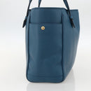 LOEWE Heritage Tote Bag Leather Gold Blue Auth 175236A-4