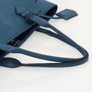 LOEWE Heritage Tote Bag Leather Gold Blue Auth 175236A-7