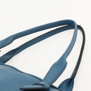LOEWE Heritage Tote Bag Leather Gold Blue Auth 175236A-8