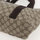 GUCCI GG Supreme Hand Bag PVC Beige 141976 Auth 175237A-10