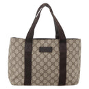 GUCCI GG Supreme Hand Bag PVC Beige 141976 Auth 175237A-2