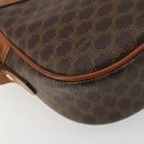 CELINE Macadam Canvas Shoulder Bag PVC Leather Brown Gold Auth 175239A-11