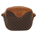 CELINE Macadam Canvas Shoulder Bag PVC Leather Brown Gold Auth 175239A-2