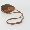 CELINE Macadam Canvas Shoulder Bag PVC Leather Brown Gold Auth 175239A-7