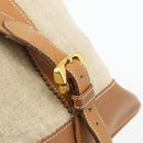 LOEWE Purse Shoulder Bag Canvas Beige Gold Auth 175242A-10