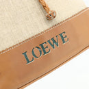 LOEWE Purse Shoulder Bag Canvas Beige Gold Auth 175242A-17