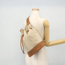 LOEWE Purse Shoulder Bag Canvas Beige Gold Auth 175242A-22