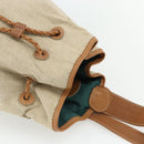 LOEWE Purse Shoulder Bag Canvas Beige Gold Auth 175242A-6