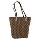 GUCCI GG Canvas Tote Bag Brown Gold 002 1099 3444 Auth 175244-1