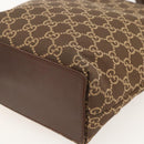 GUCCI GG Canvas Tote Bag Brown Gold 002 1099 3444 Auth 175244-10