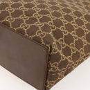 GUCCI GG Canvas Tote Bag Brown Gold 002 1099 3444 Auth 175244-12