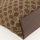GUCCI GG Canvas Tote Bag Brown Gold 002 1099 3444 Auth 175244-13