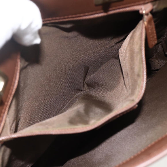 GUCCI GG Canvas Tote Bag Brown Gold 002 1099 3444 Auth 175244