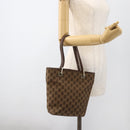 GUCCI GG Canvas Tote Bag Brown Gold 002 1099 3444 Auth 175244-21