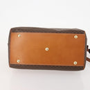 CELINE Macadam Canvas Boston Bag PVC Leather 2way Brown Gold Auth 175248A-11